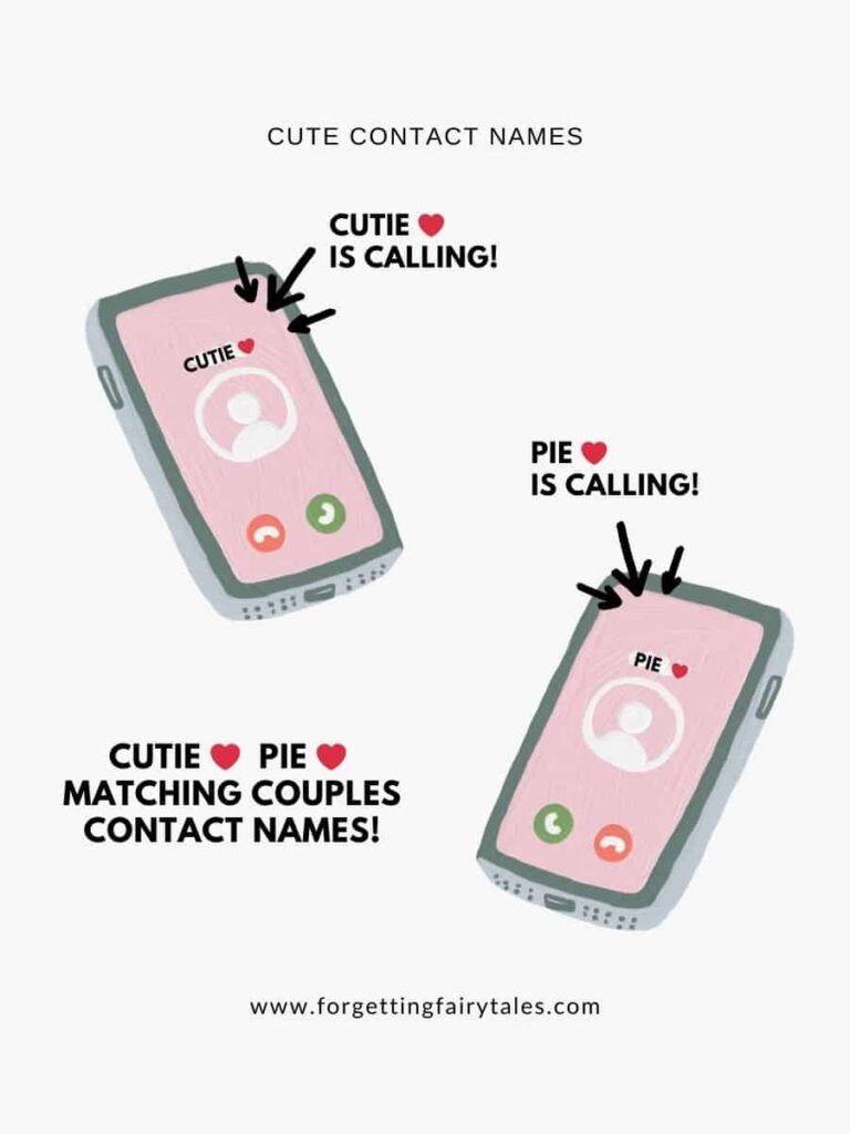 cute matching contact names for couples